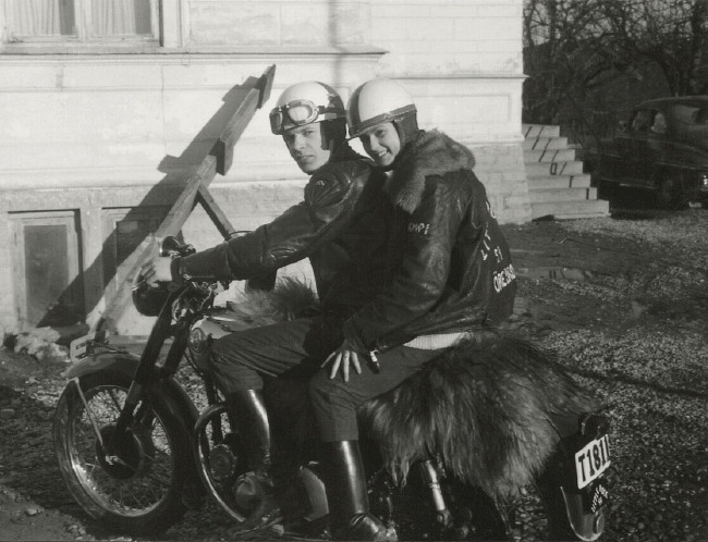 Frfattaren och Ampi i Kumla vren 1960